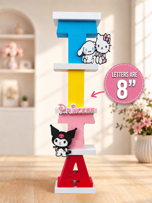 Personalized 8” 3D Printed Name Tower