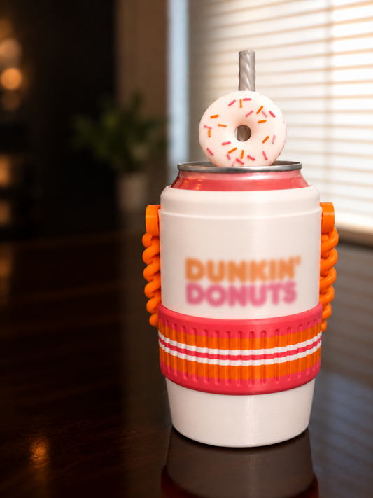 3D Printed Coffee-Inspired Can Holder – Fits 12 oz Glass Cans